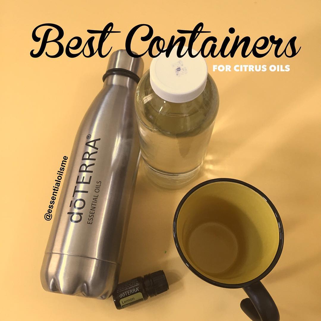 stainless steel water bottle for citrus oils